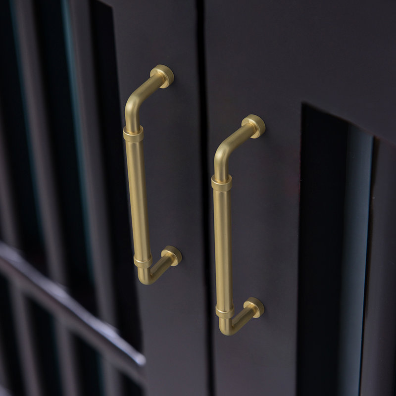 5''Centre To Centre Furniture Bar Pull Multipack, Light Brushed Brass
