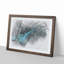 Neon Blue Jellyfish in Abstract - Framed Print-55727920-55727922