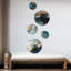 Ensemble de décorations murales 5 cercles métalliques sur marbre Energy II