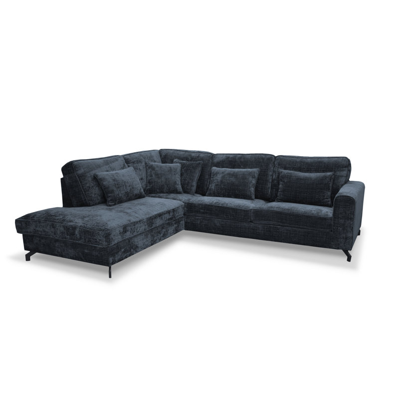 5 Seater Chaise End Sofa, Left Hand Facing, Navy