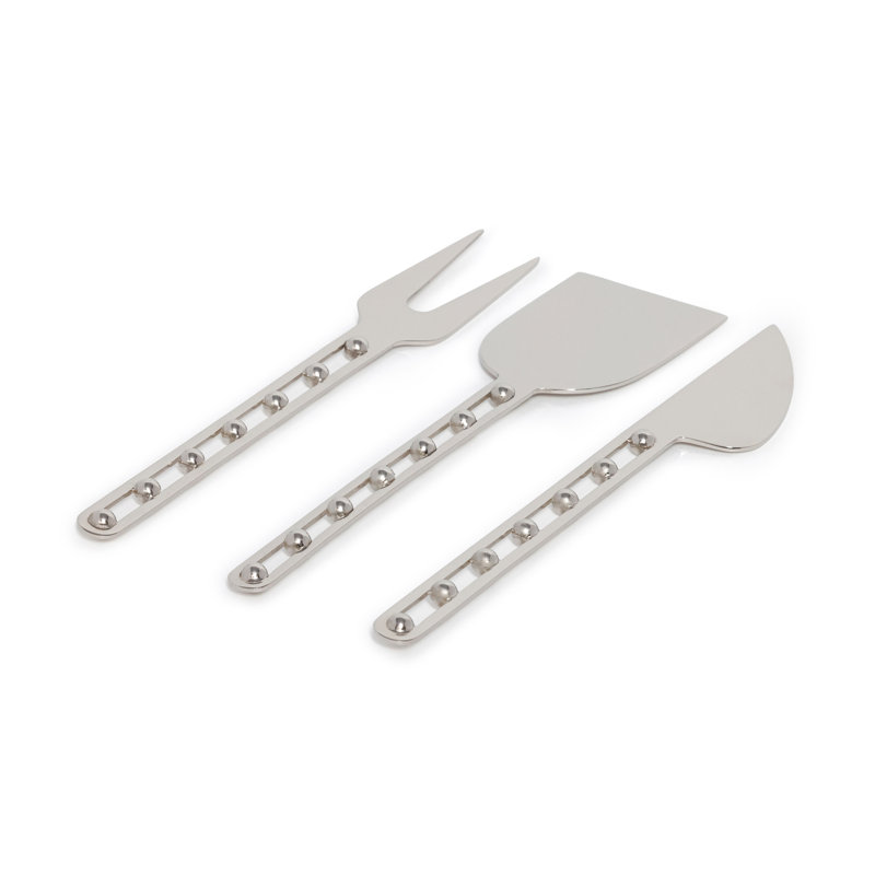 Ensemble de 3 couteaux à fromage en acier inoxydable Cordoue, Nickel