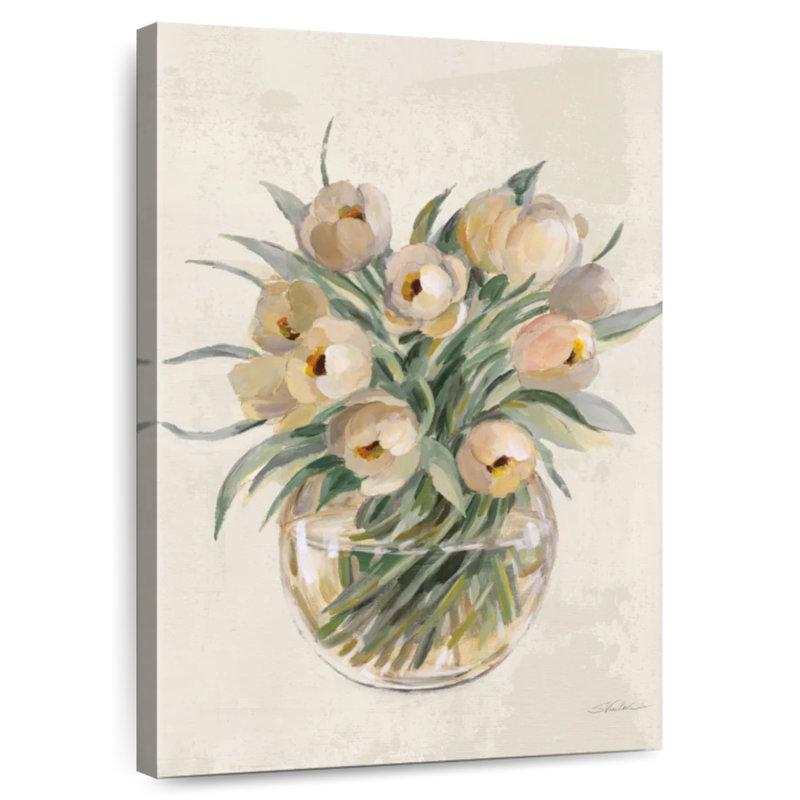 Bouquet de fleurs Harnek Blush - blanc, H 24 po x l 16 po