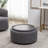 Savinien Upholstered Round Storage Ottoman-924381052