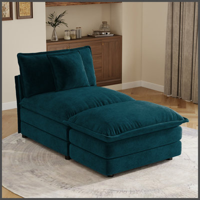 Canapé modulaire sans accoudoirs 1 place et repose-pieds Allure