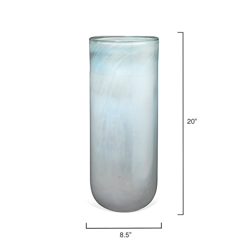 Metallic Opal Hand-Blown Glass Table Vase