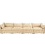 4, couleur blé, tissu chenille, tiroirs cachés, en forme de croissant, coussins enveloppants, rangement confortable, maison douillette-1456538282