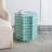 Stool with Capiz Design, Blue Multi