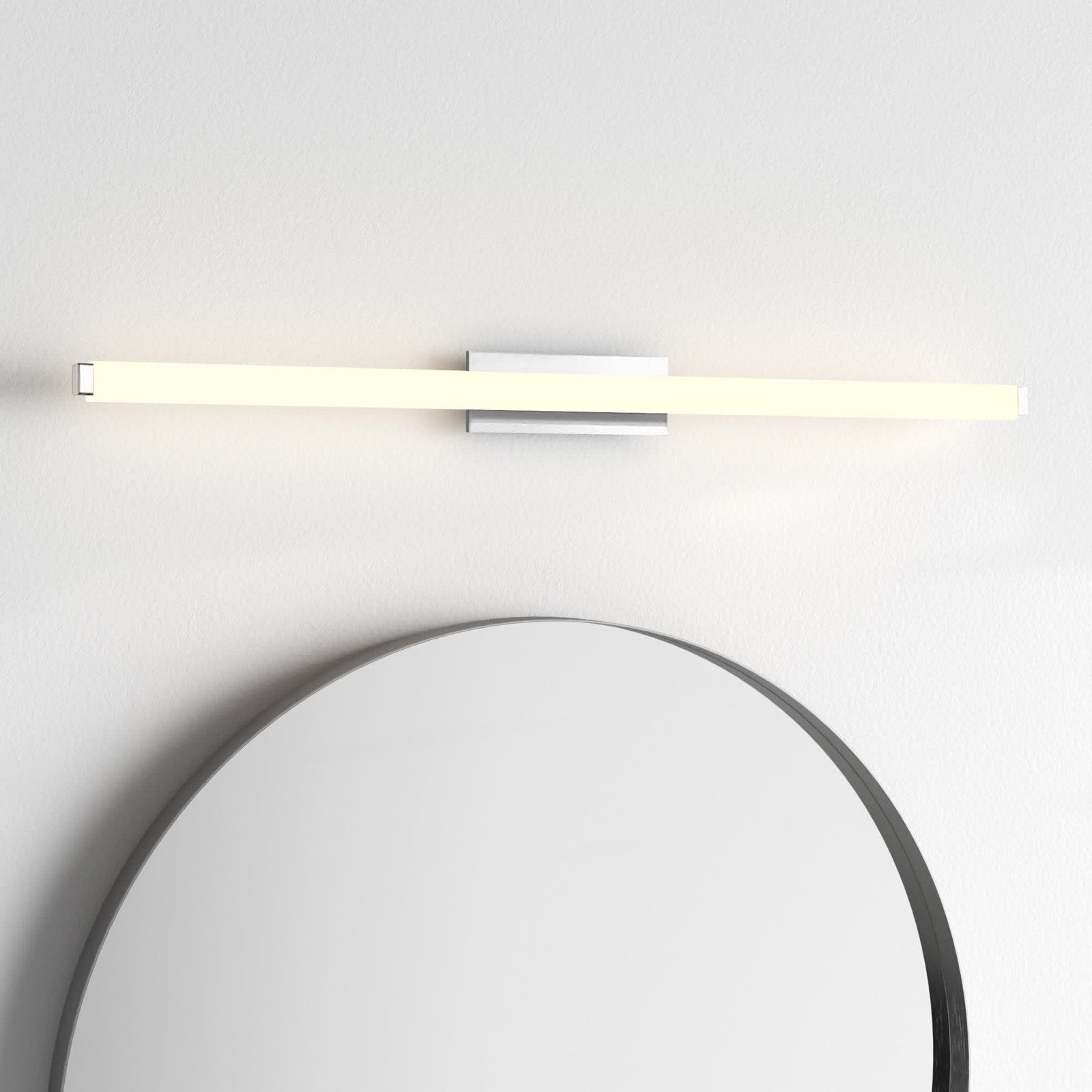 Erby Single Light Dimmable LED Flush Mounted Sconce, 3500K, Chrome, 3" H x 37.75" W x 3.38" D