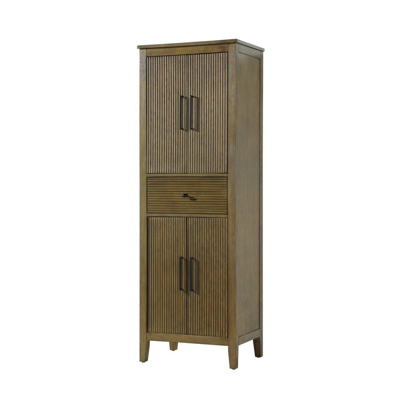 24 Inch Bath Storage Cabinet in Hazel Oak, 72" H x 24" W x 18" D, Hazel Oak