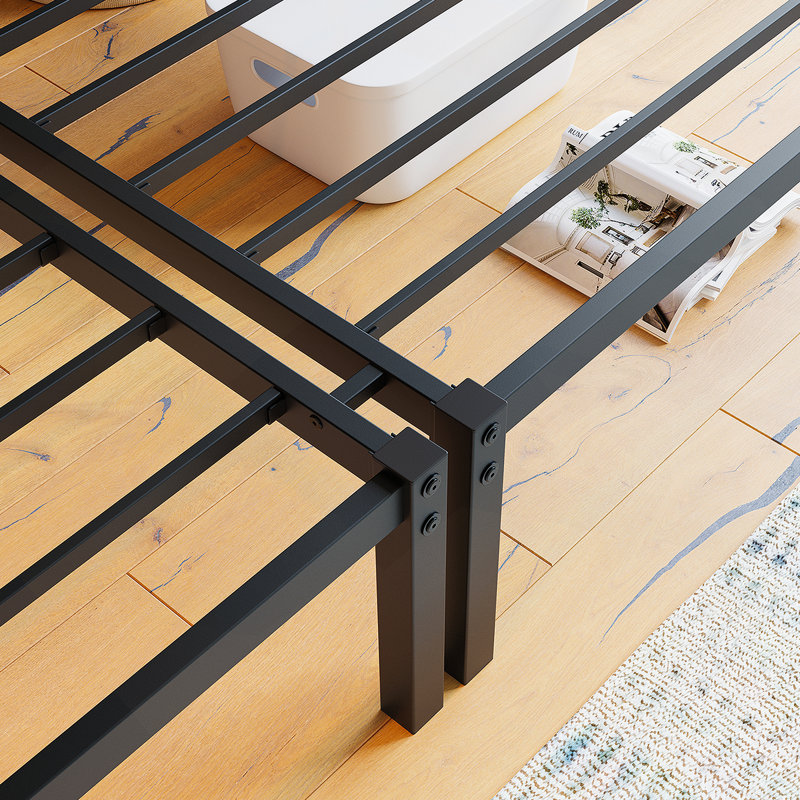 Twin Over Twin Over Twin Bunk Bed, Metal Triple Twin Bed with Safety Guardrails and Ladder, Convertible 3 Beds, for Dorm,Guest Room, No Boxing Spring Needed, Black