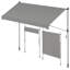 Rebrilliant 350cm W x 120cm D Polyester Cover Retractable Patio Awning-380113042