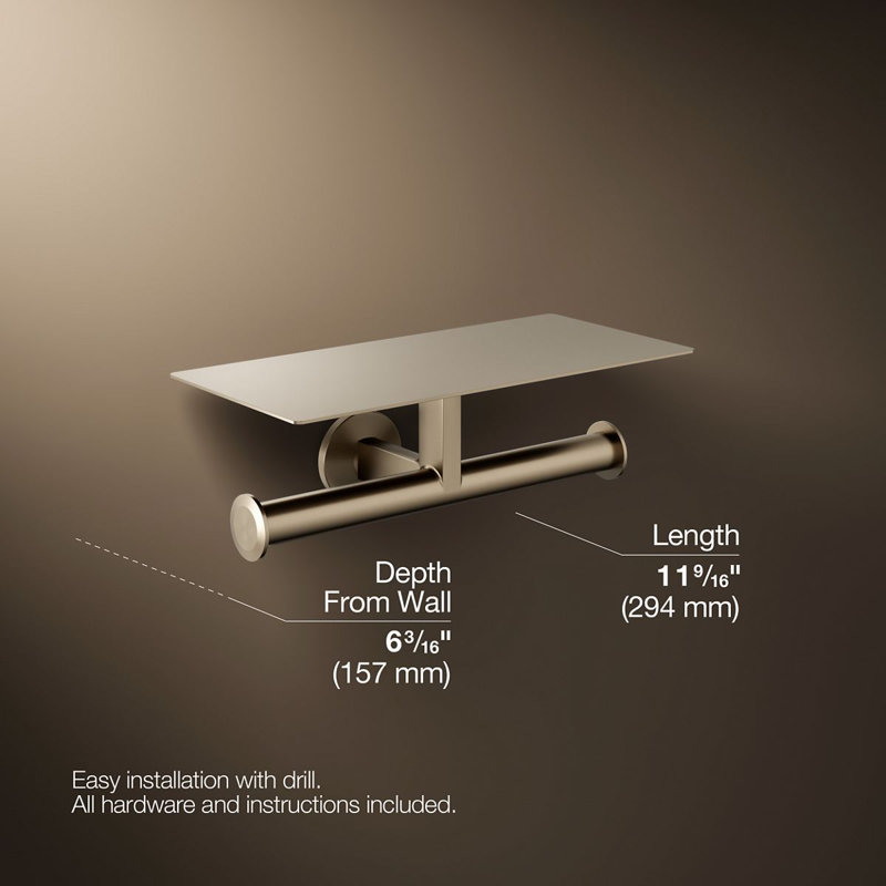 Components™ Covered Double Toilet Tissue Holder, Bronze