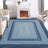 Blue Modern 4 x 6(ft) Rectangular Indoor Soft Non Slip Washable Bordered Geometric Area Rug-876770276-876770278