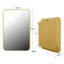 Armoire de rangement encastrée de 16 po x 24 po avec miroir en métal et tablettes réglables, finition or mat, et, pour tablette et élément