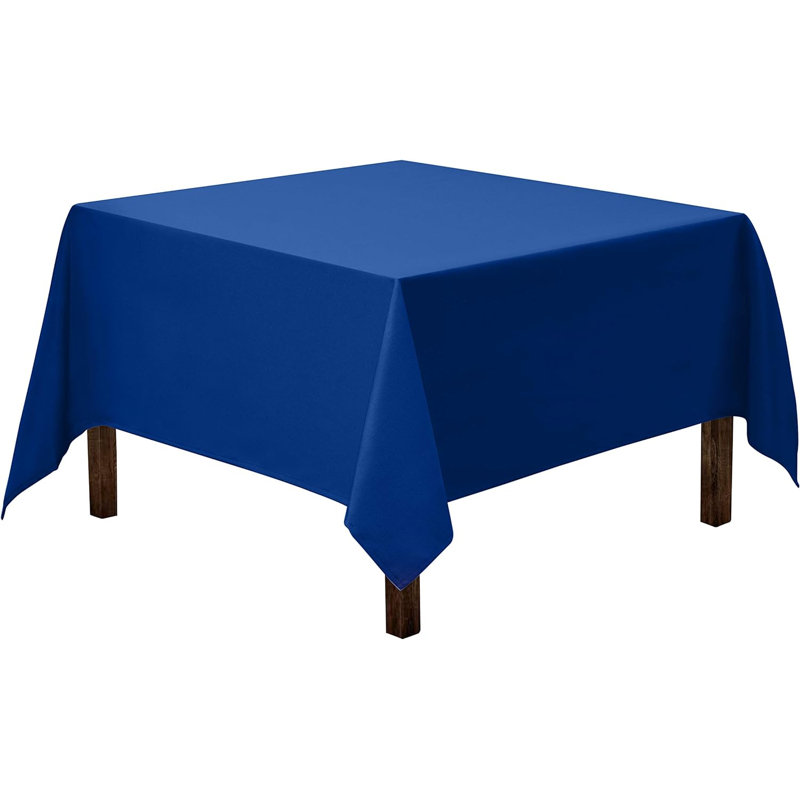 Amilliana Square No Pattern Polyester Tablecloth, 52" Square, Royal Blue
