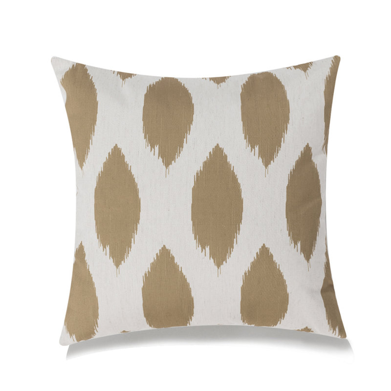 Geometric Throw Pillow, Light Brown