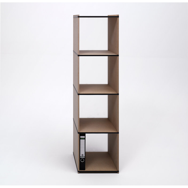 140cm H x 35cm W Wood Standard Bookcase, Beige