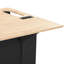 Îlot de cuisine avec prise de courant, îlot de rangement avec abattant et bois d'hévéa, rangement ouvert et support à vin, 5 roulettes, avec rangement réglable pour la maison, la cuisine et la salle à manger-456439138