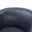 Élégant fauteuil en cuir - bleu minuit, base pivotante à 360 degrés, pivot sans assemblage, rembourrage en mousse,-1681533579
