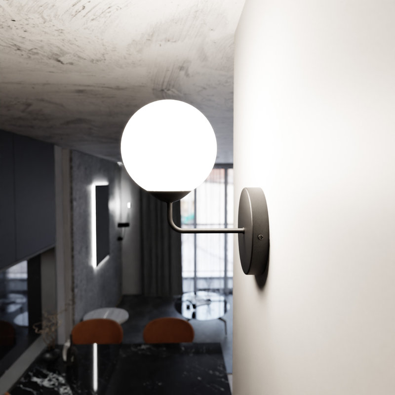 Pamplona Armed Sconce, Black