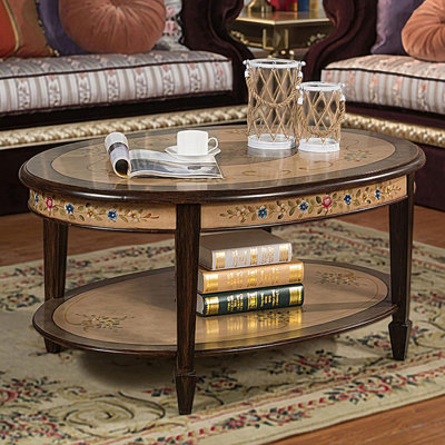 Picture colour Solid + Manufactured Wood Oval Coffee Table