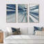 "Blue 3D Textured Art", 3 pièces, cadre flottant, impression sur toile-2134665213-2134665214