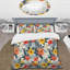 Ensemble de housse de couette jaune et rouge Midcentury Flower Gardens - Midcentury Flowers-109156647