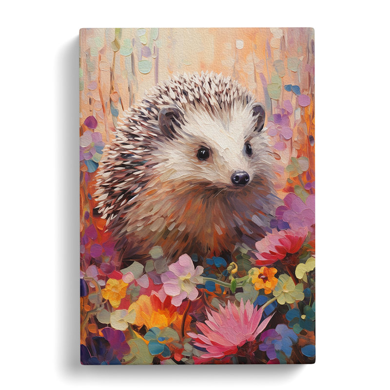 Hedgehog Impressionism - Wrapped Canvas, 60cm H x 40cm W x 3cm D