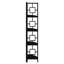 4 Tier Bookcase For Bedroom - Brown Laminate, Metal Construction 62"H Office Design