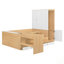 Lit plateforme en bois avec 6 tiroirs et garde-robe pour la vie organisée-750752748