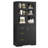 67.5" H x 30.7" W Standard Bookcase With File Drawer， Wood Storage Standard Bookshelves-92528346