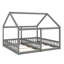 Lit plateforme House, deux lits partagés avec garde-corps-1998020250