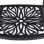 Chaise de patio en fonte d'aluminium 4 pièces avec structure noire et coussins bruns-60927802