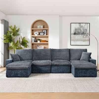 Canapé modulaire en U de 143 po avec assise profonde