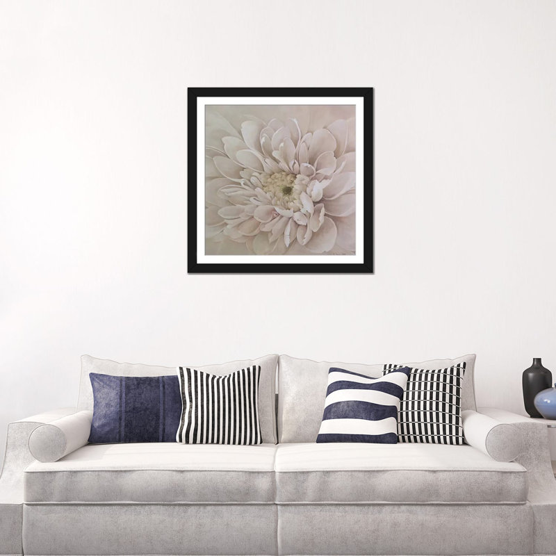 « prettiness », impression sur toile, H 16 po x l 16 po x P 1 po, Papier avec cadre noir, Blanc