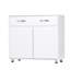 Two Door Side Table-White