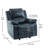 Blue Leather Gel Glider Recliner