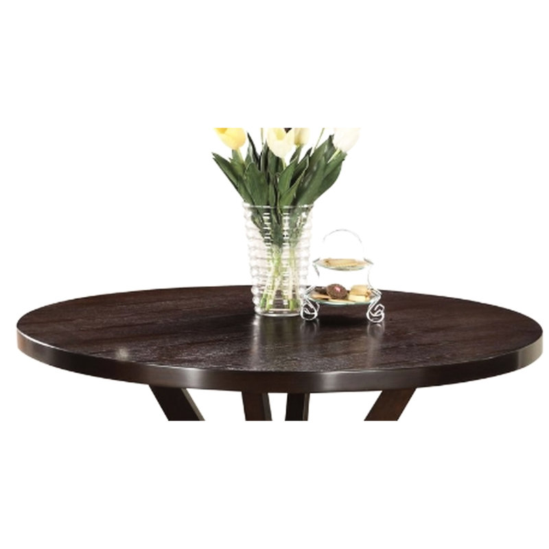 Table de finition pour les dîners - plateau de table, tablette avec pattes centrales, conception de salle à manger à base en bois d'hévéa, stable