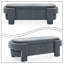 French Minimalist Fabric Upholstered Storage Bench with Four Upholstered Legs