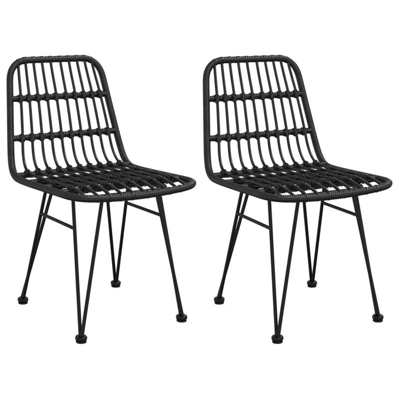 Anntonette Patio Dining Side Chair, Black