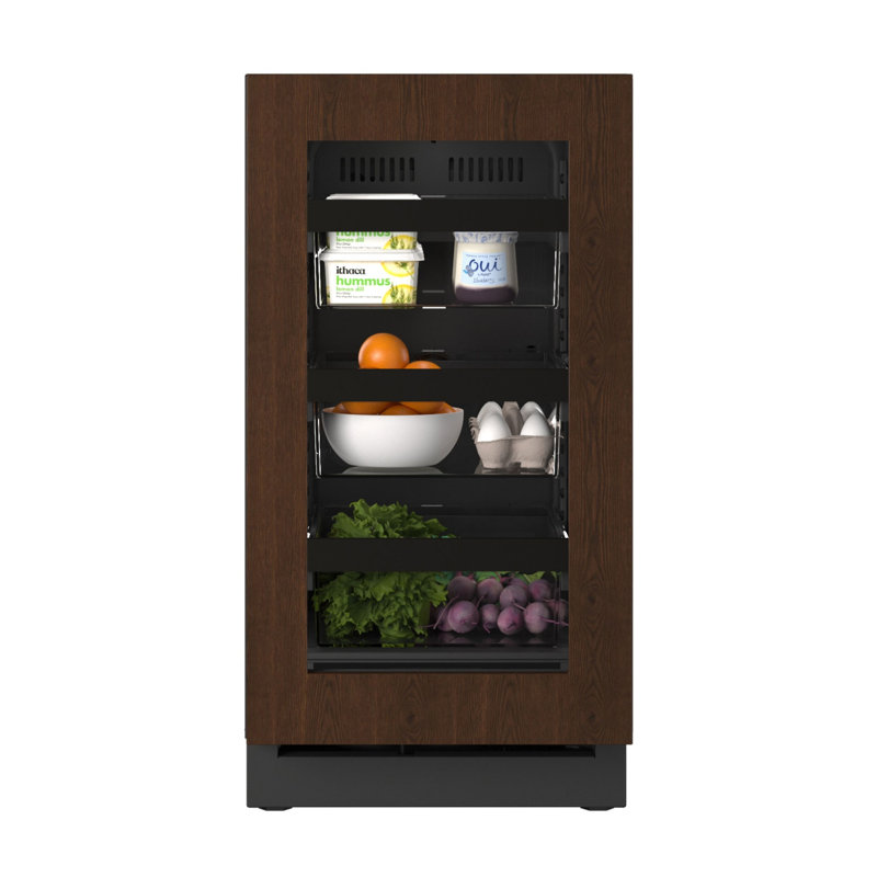 U-Line 18"W. Seamless 3.5 Cu.Ft. Compact Refrigerator - Panel Ready, Panel Ready Glass Frame