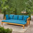 Outdoor Extendable 3 Seater Sofa, Upholstered Cushion Couch, Daybed Sofa Chair, Spacious Seating Lounge Chair, Patio Daybed Sofa For Garden Yard