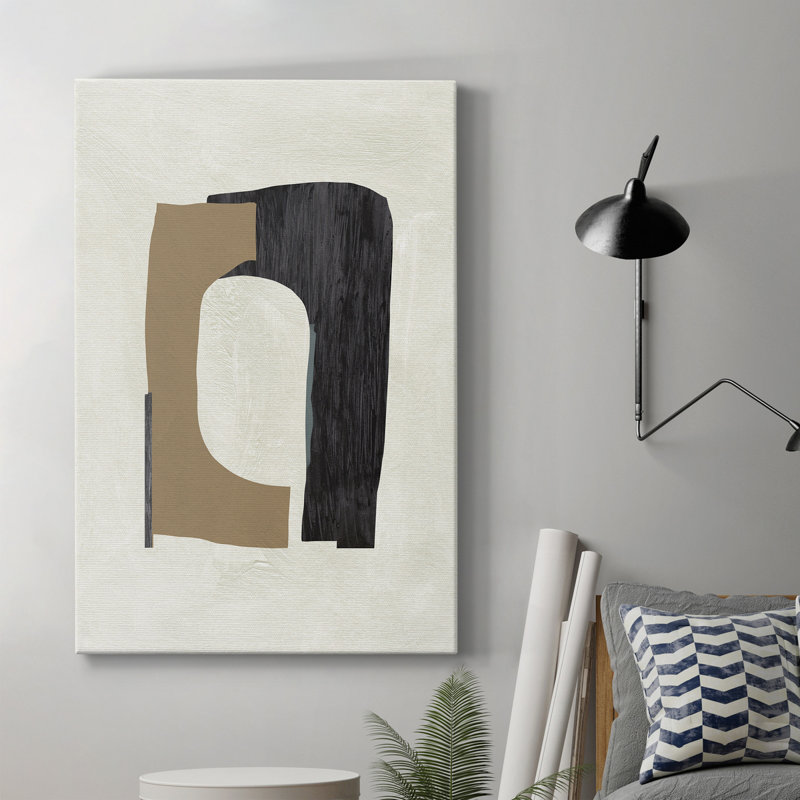 Carton découpé I, toile tendue avec châssis de qualité supérieure - prête à être accrochée, H 36 po x l 24 po x P 1 po