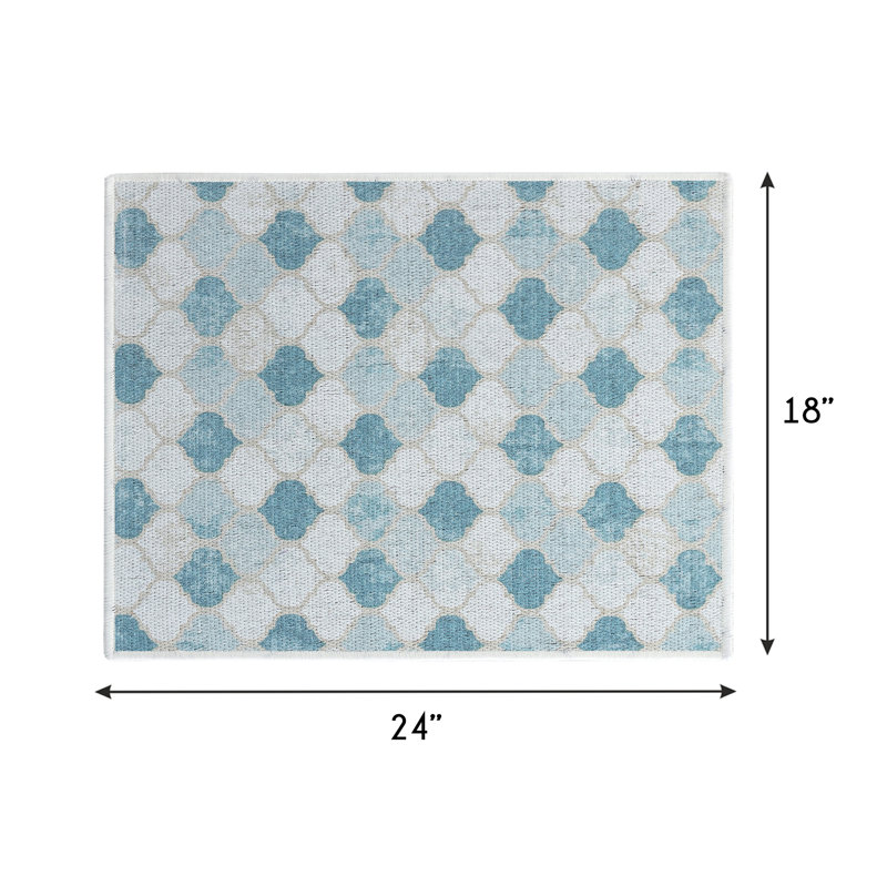 Tapis de séchage super absorbant, Beige/bleu