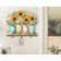 5d DIY Sunflower Inspiring Vases Diamond Painting Kit Wall Decoration With Hooks