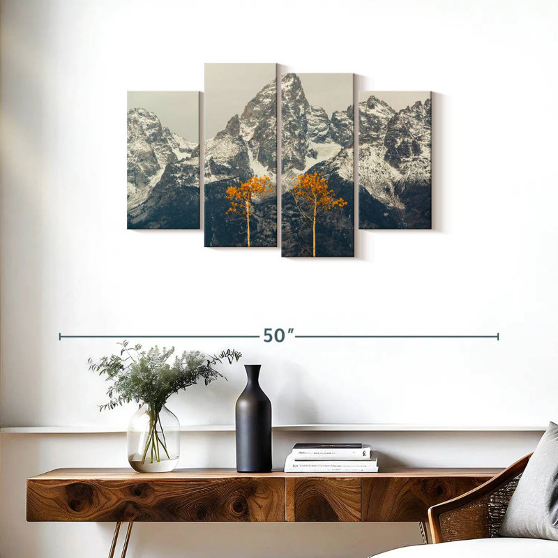 Alvord Grand Teton Frost Flora, H 22 po x l 36 po