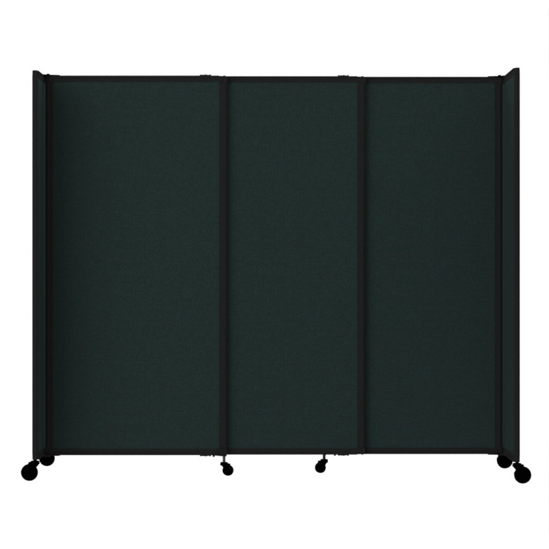 Cloison portative coulissante en tissu StraightWall, H 90 po x l 186 po x P 1 po, Vert forêt