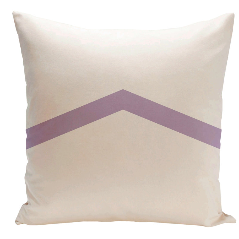 Geometric Reversible Throw Pillow, 18" x 18", Lilac