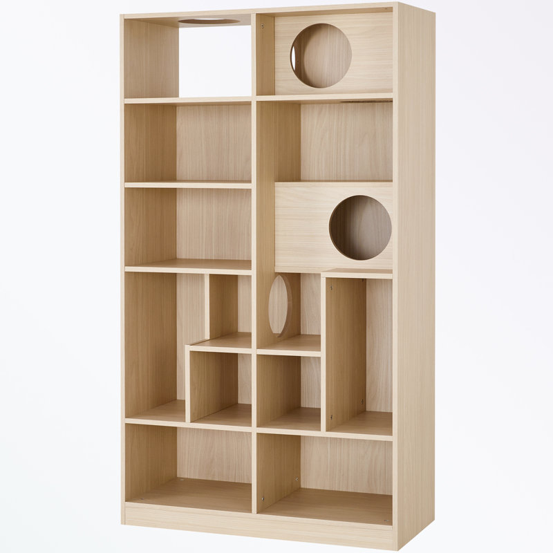 Boîte à litière pour chat avec tablettes de rangement