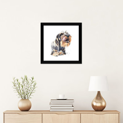 Wirehaired Dachshund I by EdsWatercolours - Print